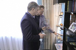 Глава региона Алексей Русских посетил штаб-квартиру Ульяновского отделения Русского географического общества